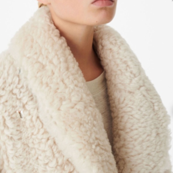 IRO Kamala shearling/leather coat xs/34 BNWT - Picture 3 of 5